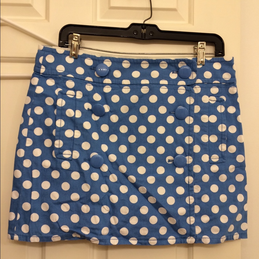 J crew cotton mini skirt
